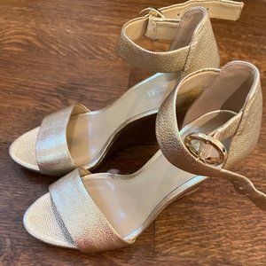 Michael Kors Gold Wedge Sandal